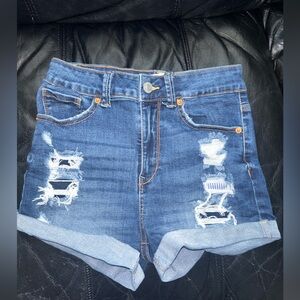 Blue dark washed shorts